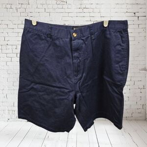 Banana Jack Dark Blue Flat Front Chino Shorts Navy